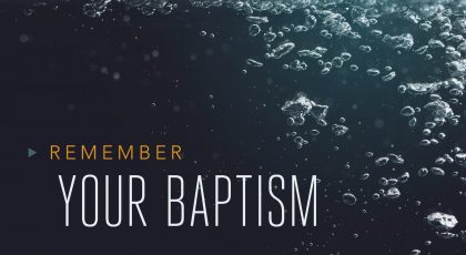 Baptism: Turning Towards Ministry